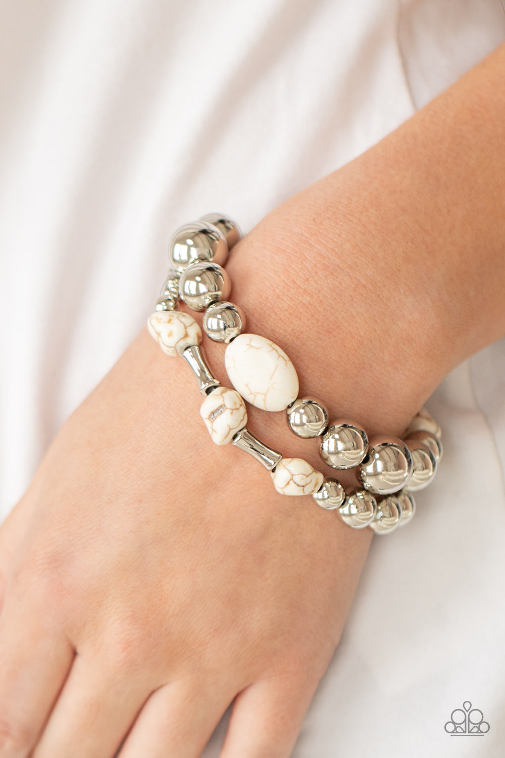 Authentically Artisan Bracelet- White