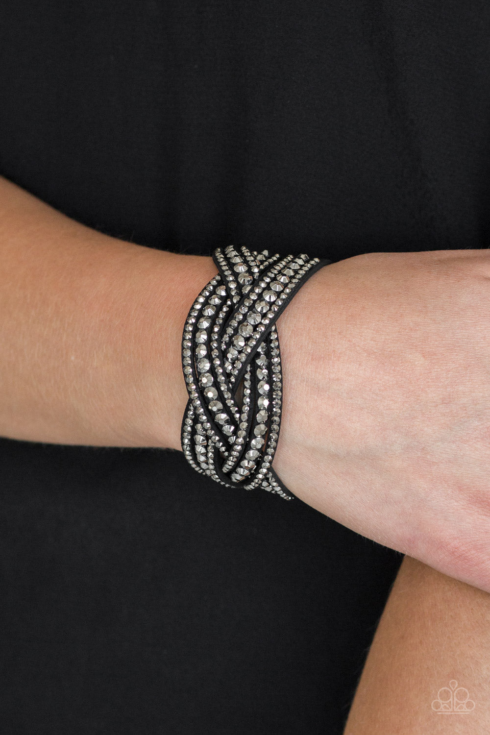 Bring on the Bling Bracelet- Black