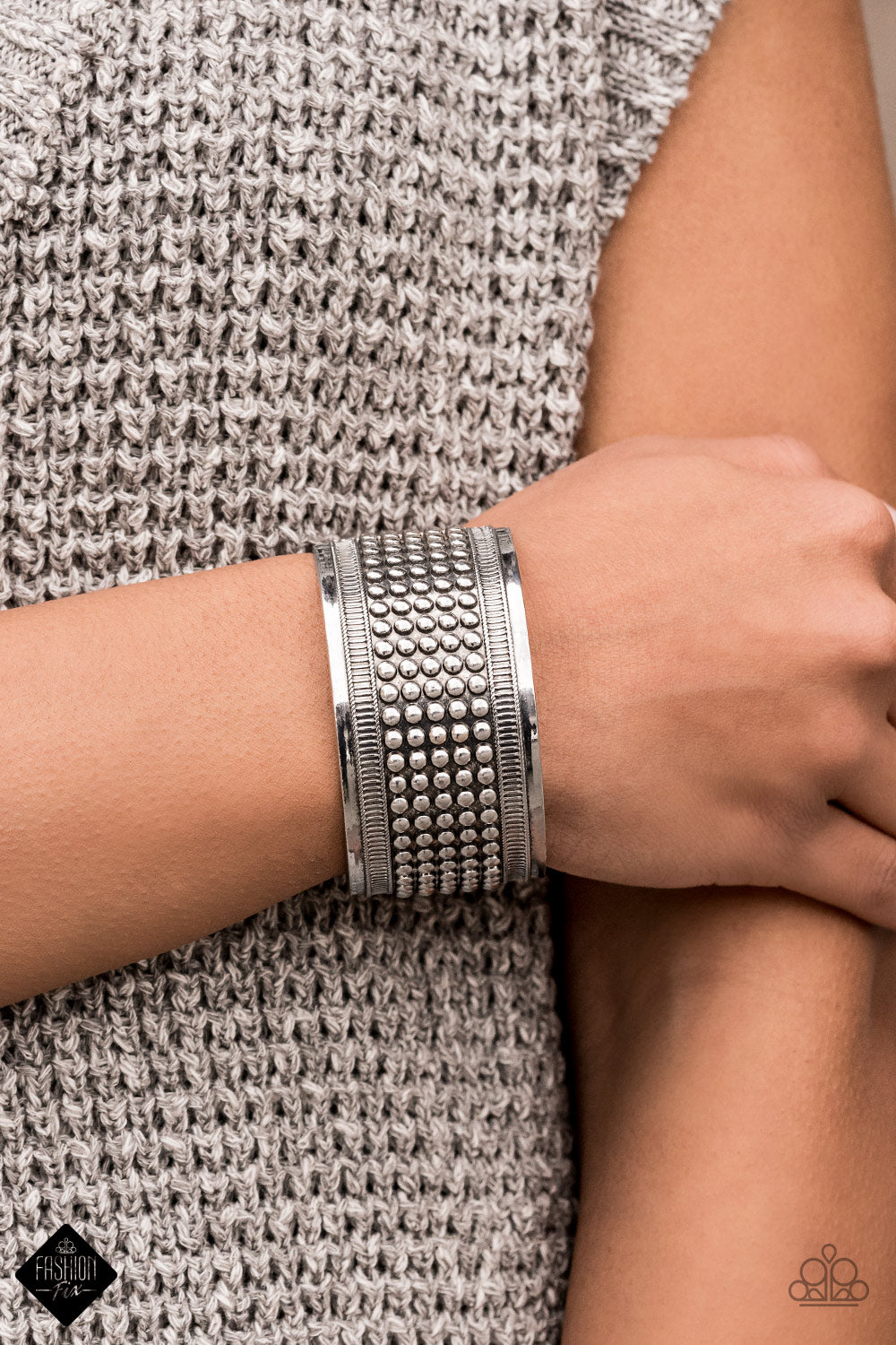 Bronco Bust Cuff- Silver