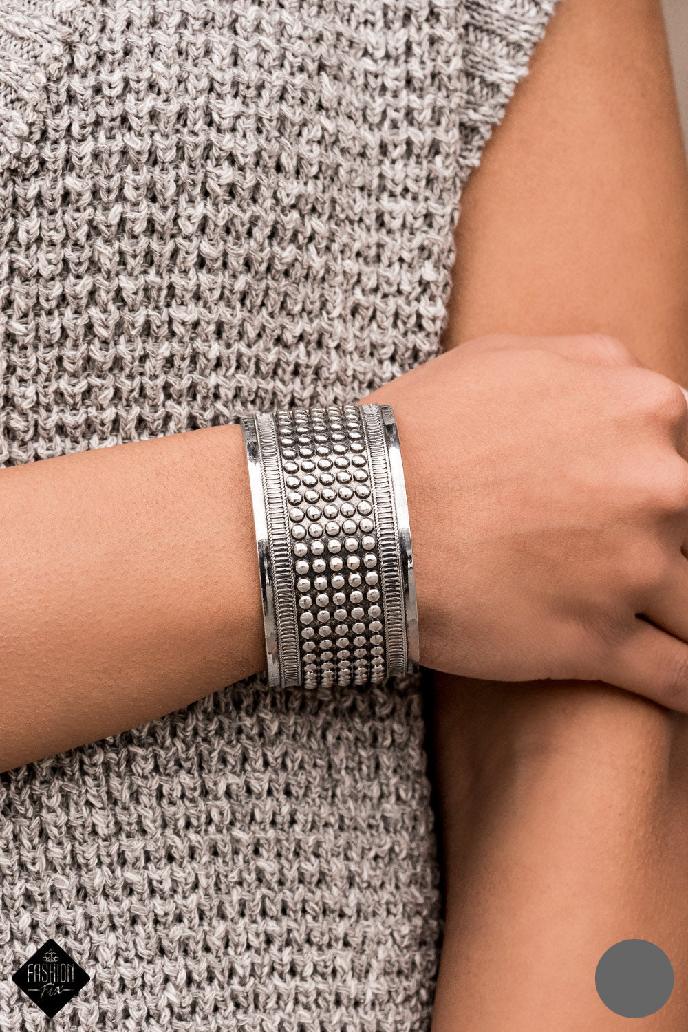 Bronco Bust Cuff- Silver