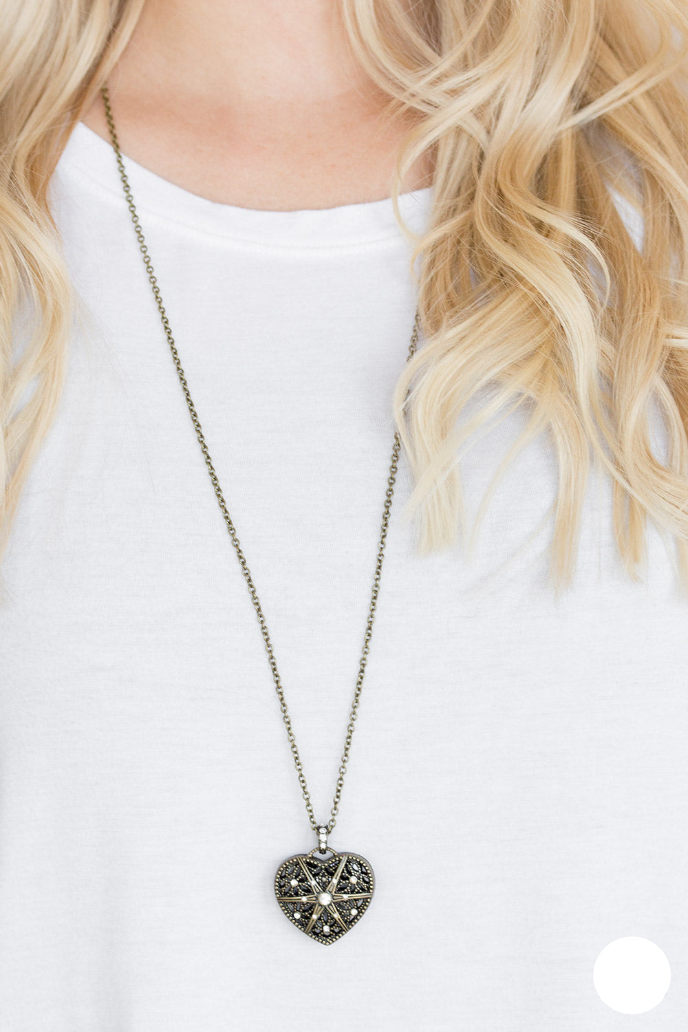 Casanova Charm Necklace- Brass