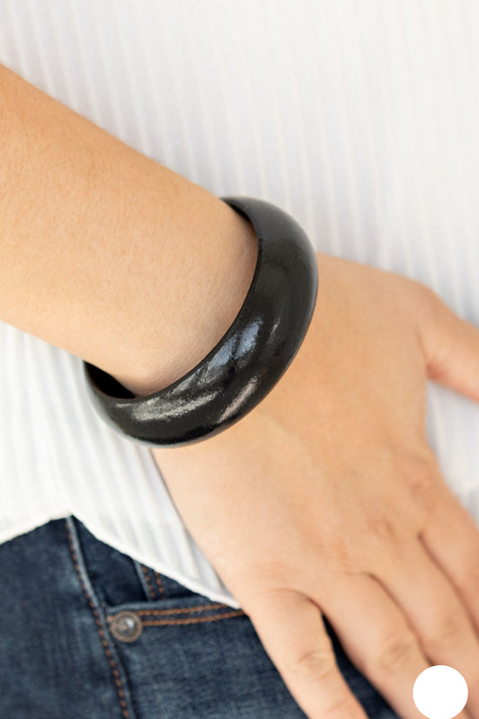 Whimsically Woodsy Bangle- Black
