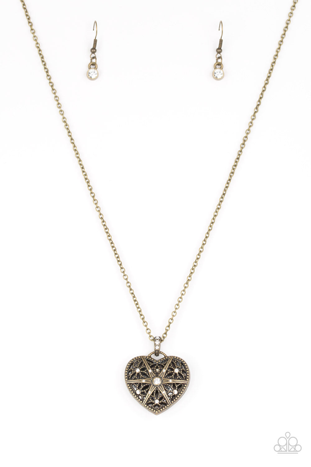 Casanova Charm Necklace- Brass