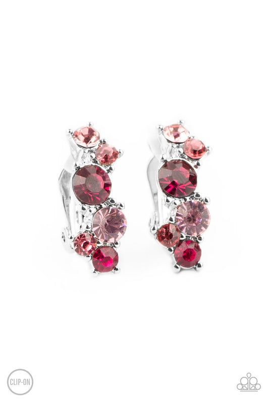 Cosmic Celebration Clip-On Earrings- Pink