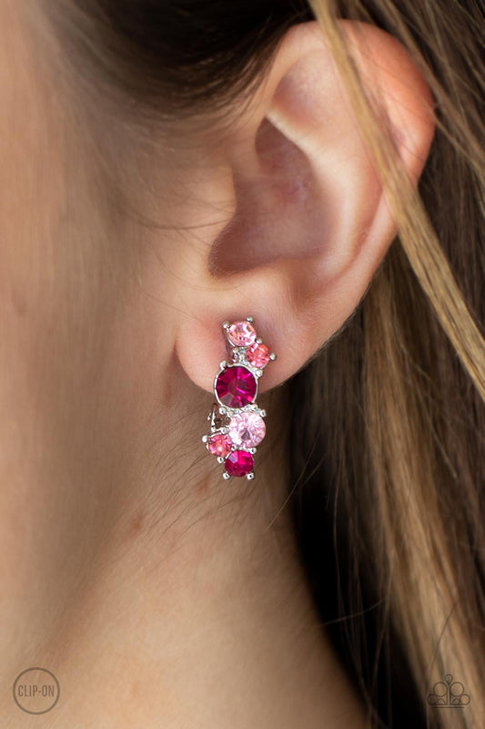 Cosmic Celebration Clip-On Earrings- Pink