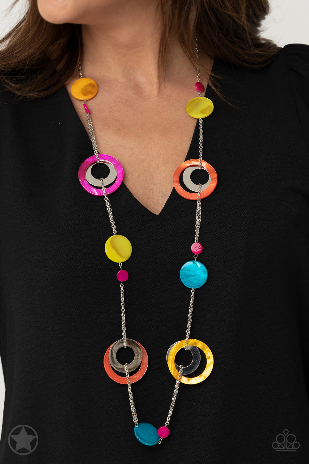 Kaleidoscopically Captivating Necklace- Multi Colored