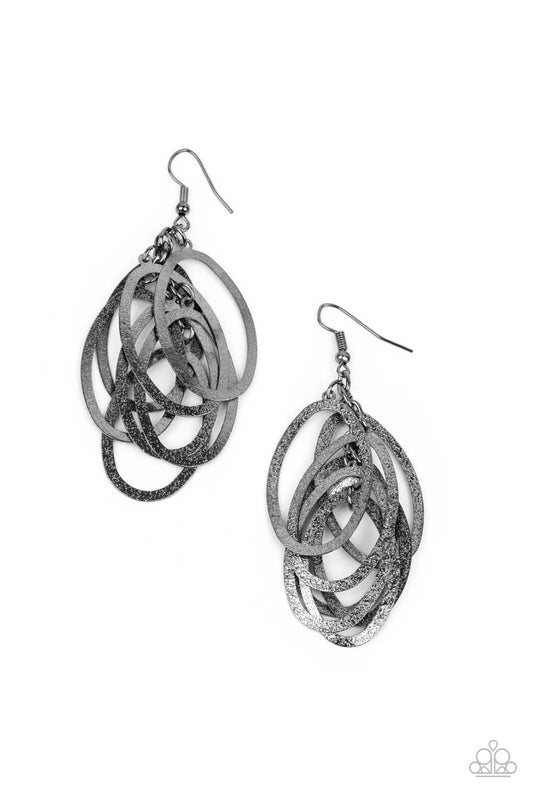 Mind OVAL Matter Earrings- Black