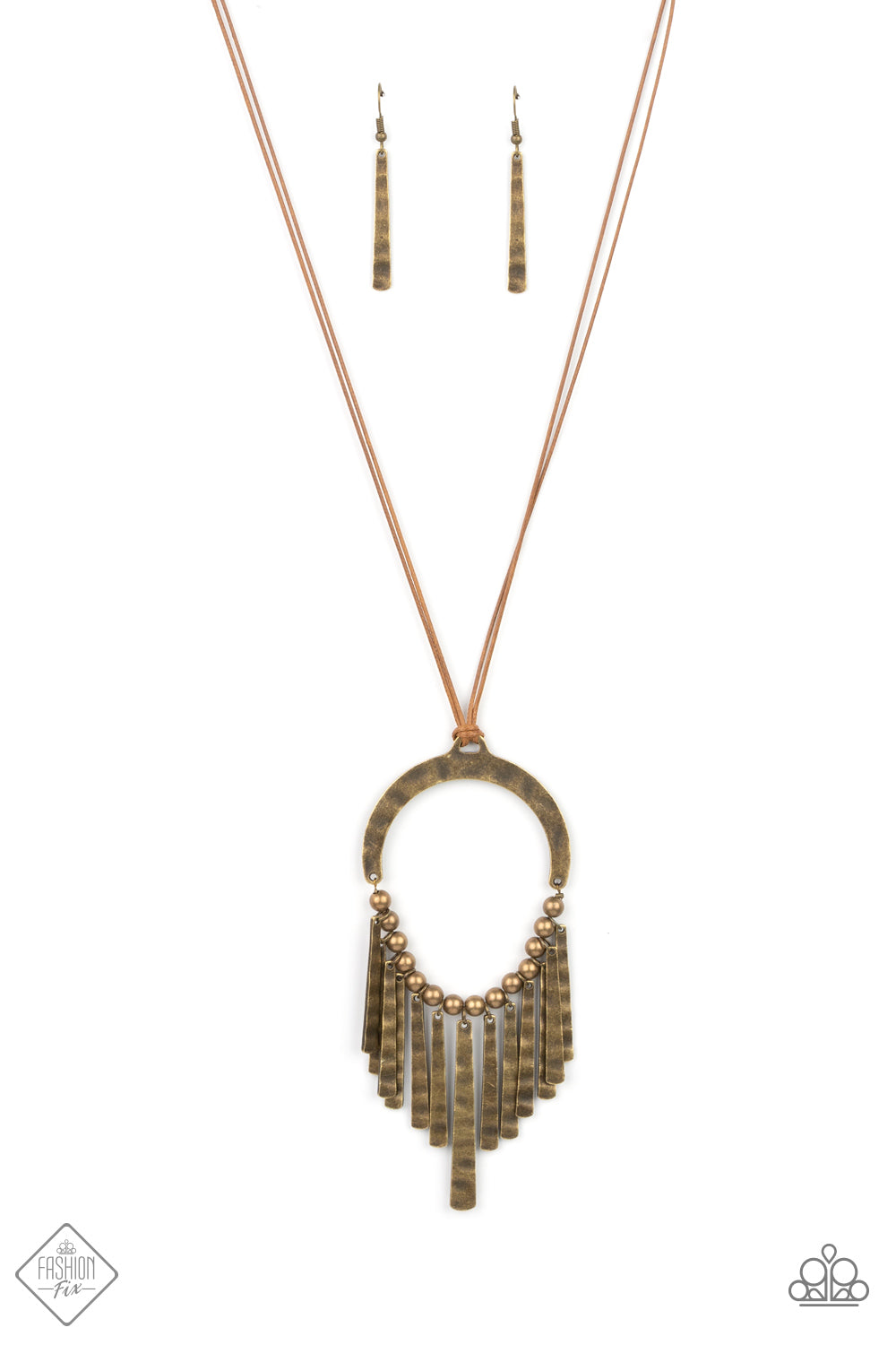 You Wouldn't Flare Necklace- Brass